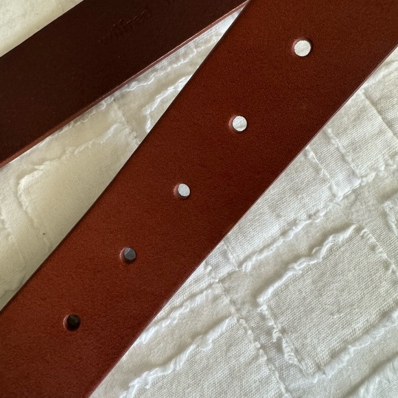 Aritzia Wilfred Free Classic Belt, Cognac and Antique Gold, M NEW - Picture 3 of 4